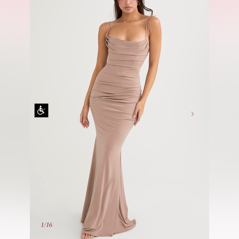 House of cb elegant Tan Evening Gown